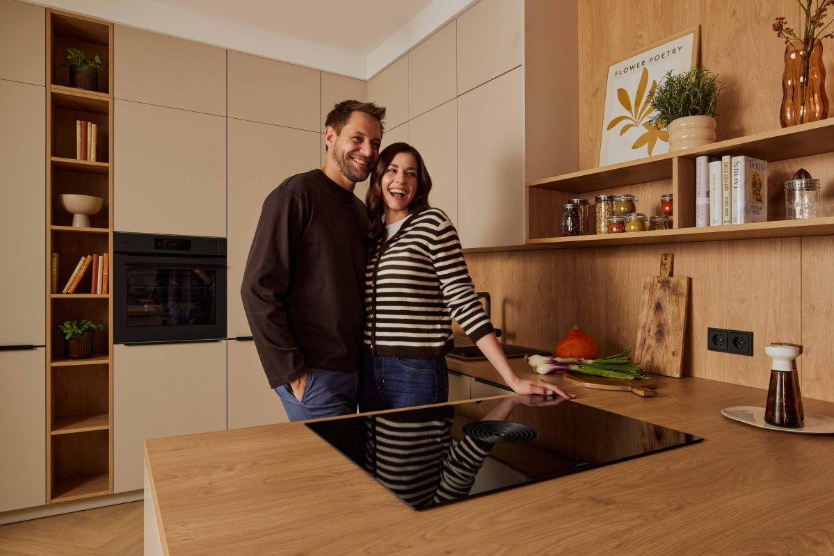 beige helle Küche moderne Küche gemütliche Küche Eiche